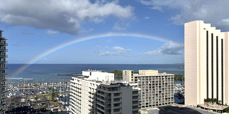 After the storm comes the rainbows. Live aloha