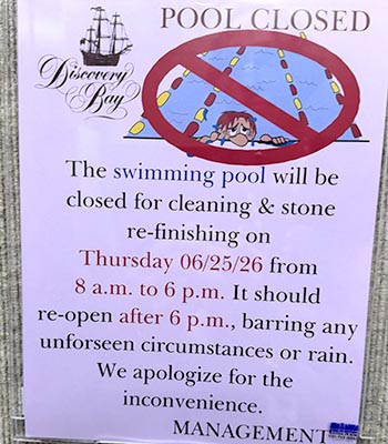 Swimming Pool Closed