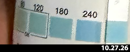 PH Test Slightly Alkaline 10.27.26